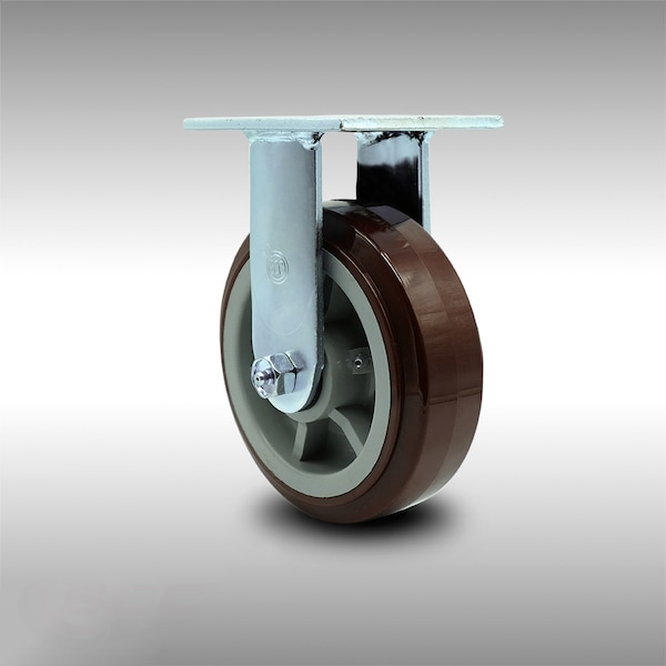 6 Inch Stainless Steel Polyurethane Wheel Rigid Caster with Ball Bearing SCC